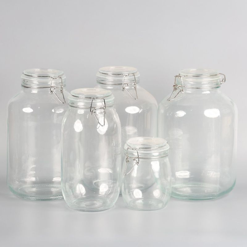Стеклянные банки для хранения продуктов с герметичной крышкой