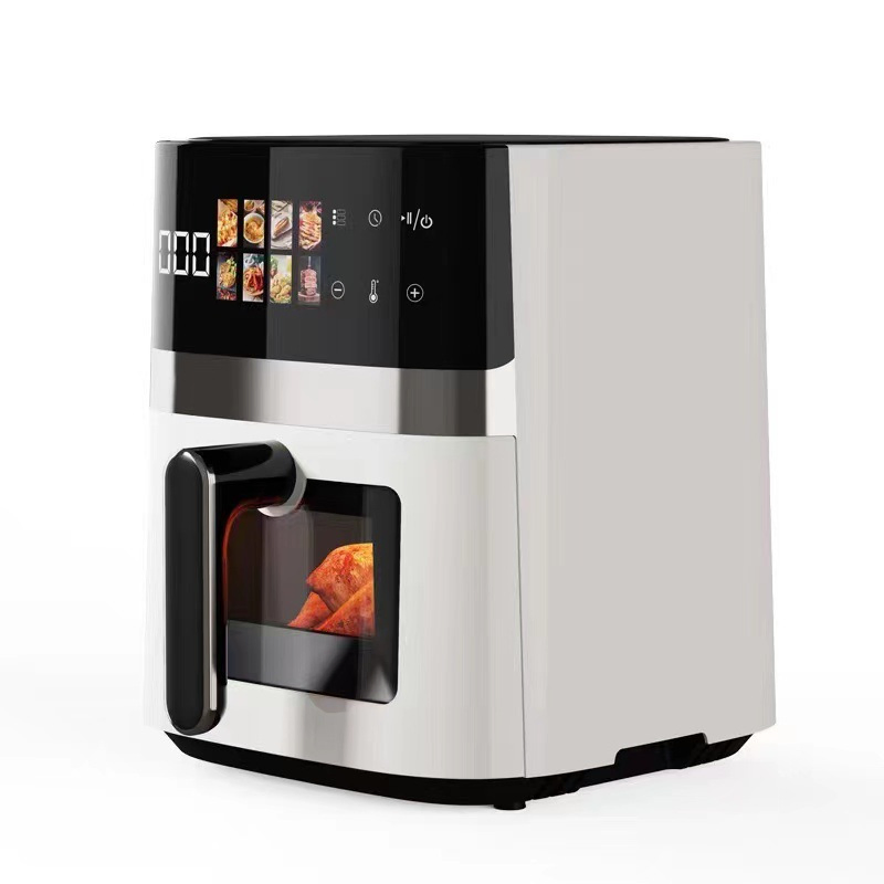 Household Air Fryer Stainless Steel Multifunctional Intelligent 10L Large Capacity Visual Electric Fryer