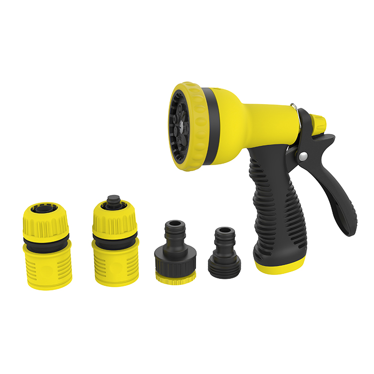 Adjustable-Portable High-Premium Quality Spray Gun Plastic Water Sprayer Garden Hose Nozzle Set