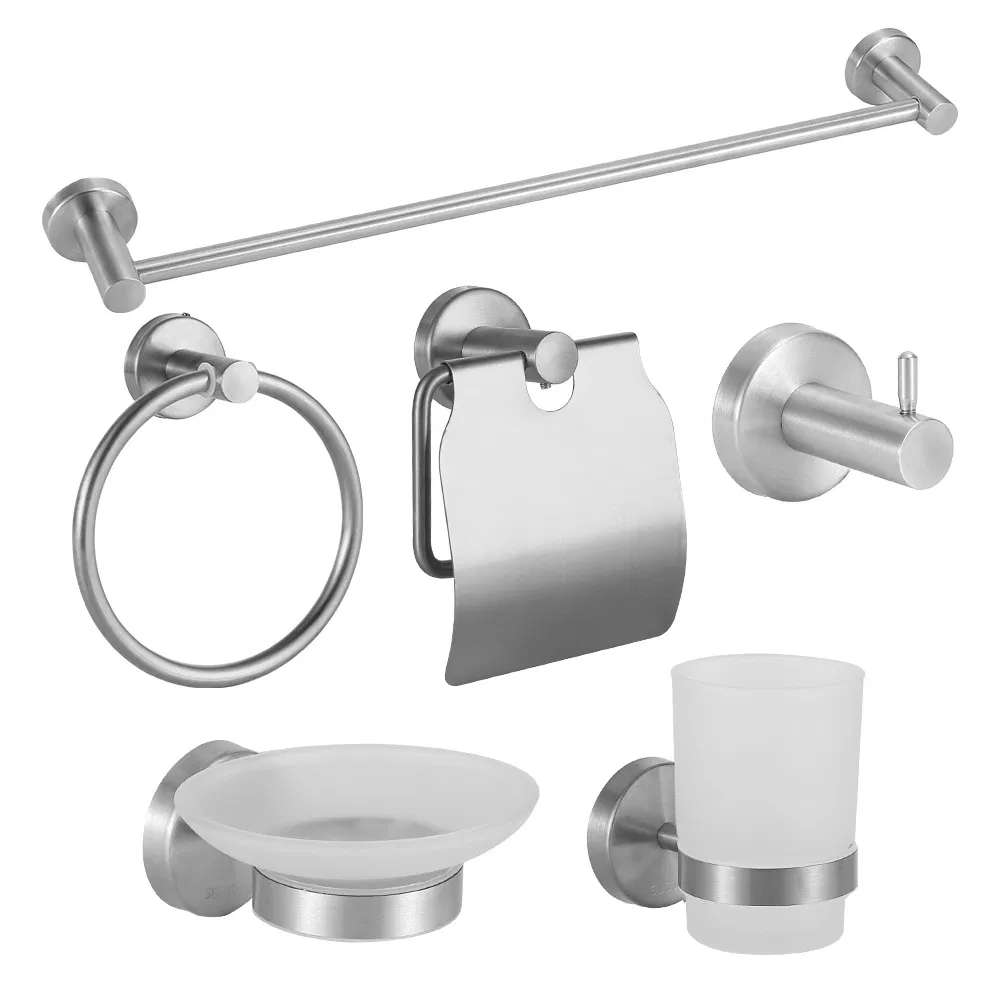 Washroom Accessory Bath Hardware Towel Bar Set Bath Shelf Stainless Steel Brass Zinc Bathroom Accessories