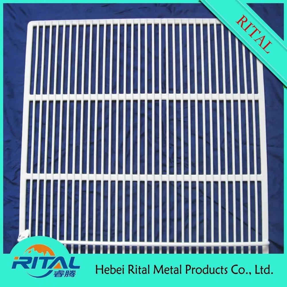 Custom Size PE Coated Hanging Refrigerator Shelves Iron Wire Display Freezer Shelf Rack
