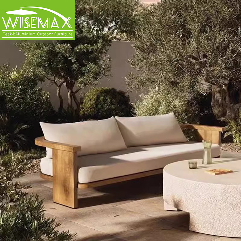 Диван садовый модульный массив тика 3-местный водонепроницаемый