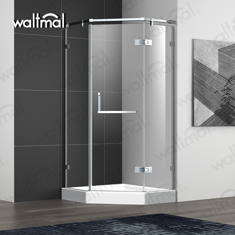 Diamond Shape Corner Shower Door in Shower Rooms Shower Door Hinge