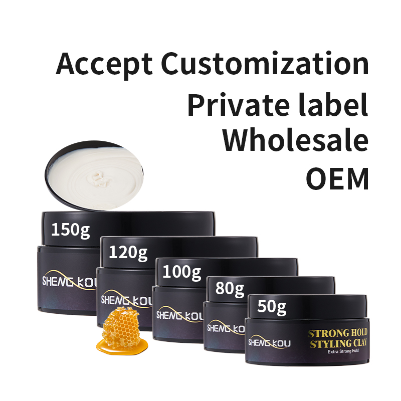 OEM/ODM Firm Hold Men Hair Wax Long Lasting Styling Paste No Shine Hair Mud 100g Matte Clay