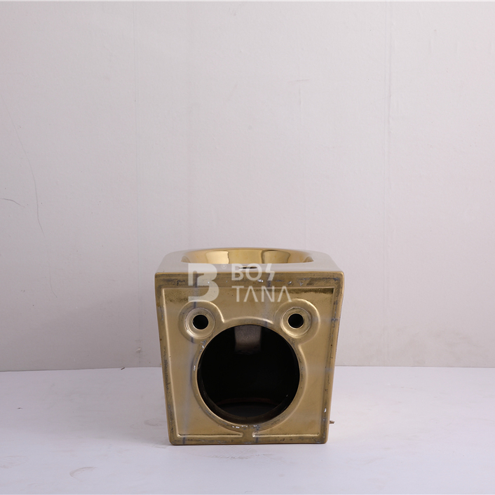 Luxury Golden Back to Wall Bidet High-End Ceramic Bathroom Sanitaryware Toilet (BOS-GOLD104T)