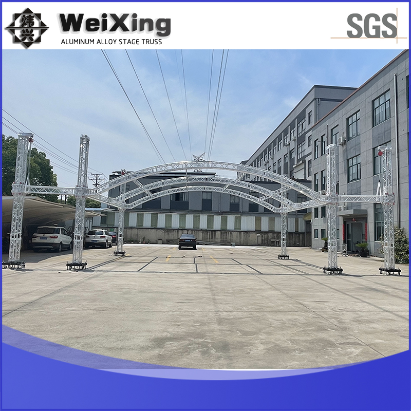 290/300/400/600 Square Aluminum Stage Truss LED Screen Event Concert Spigot Global for Events with Roof/Arch Roof Lifting System Thomas Bolt Truss