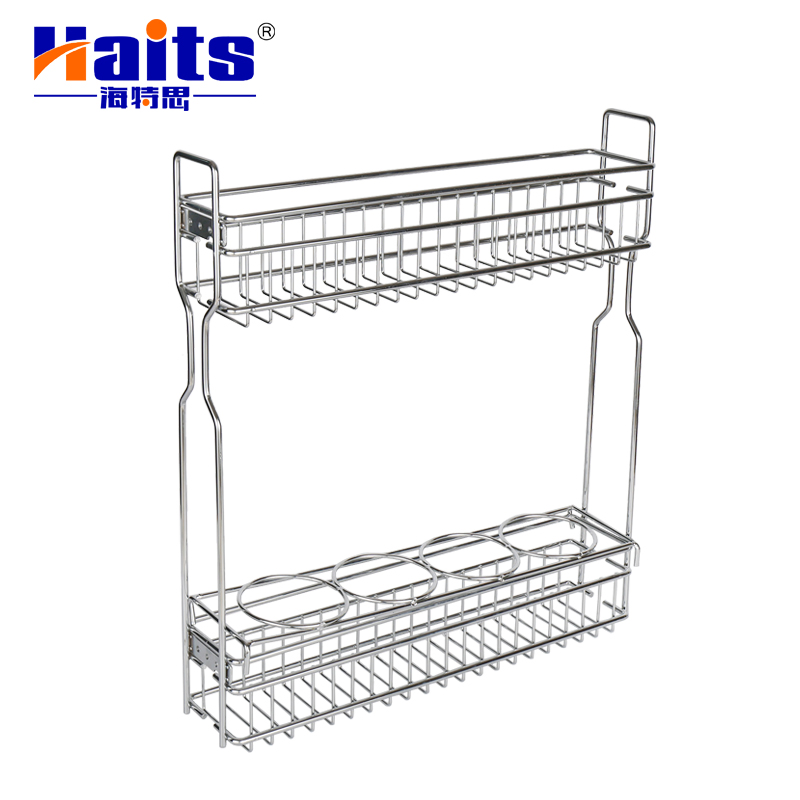 Выдвижная корзина для кухни 2-х ярусная с доводчиком