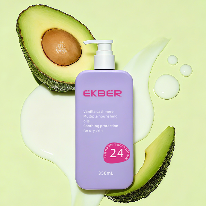 Private Label 24h Moisture Body Lotion Nourishing Oils and Butters Soothing Protection for Dry Skin Vanilla Cashmere Body Lotion