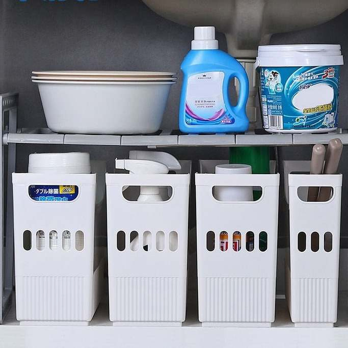 Kitchen Storage Office Folder Handle Plastic Transparent Upright