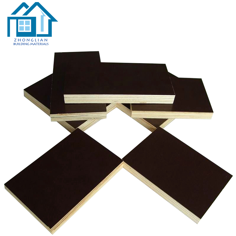 China Factory Poplar/Birch/Okoume Core Black Film Faced Shuttering Plywood