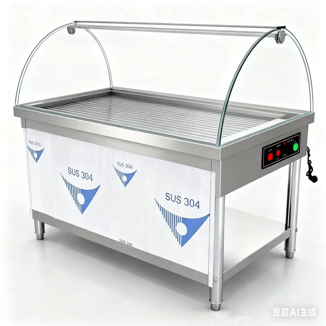 Commercial Restaurant Kitchen Food Warming Station with Cabinets