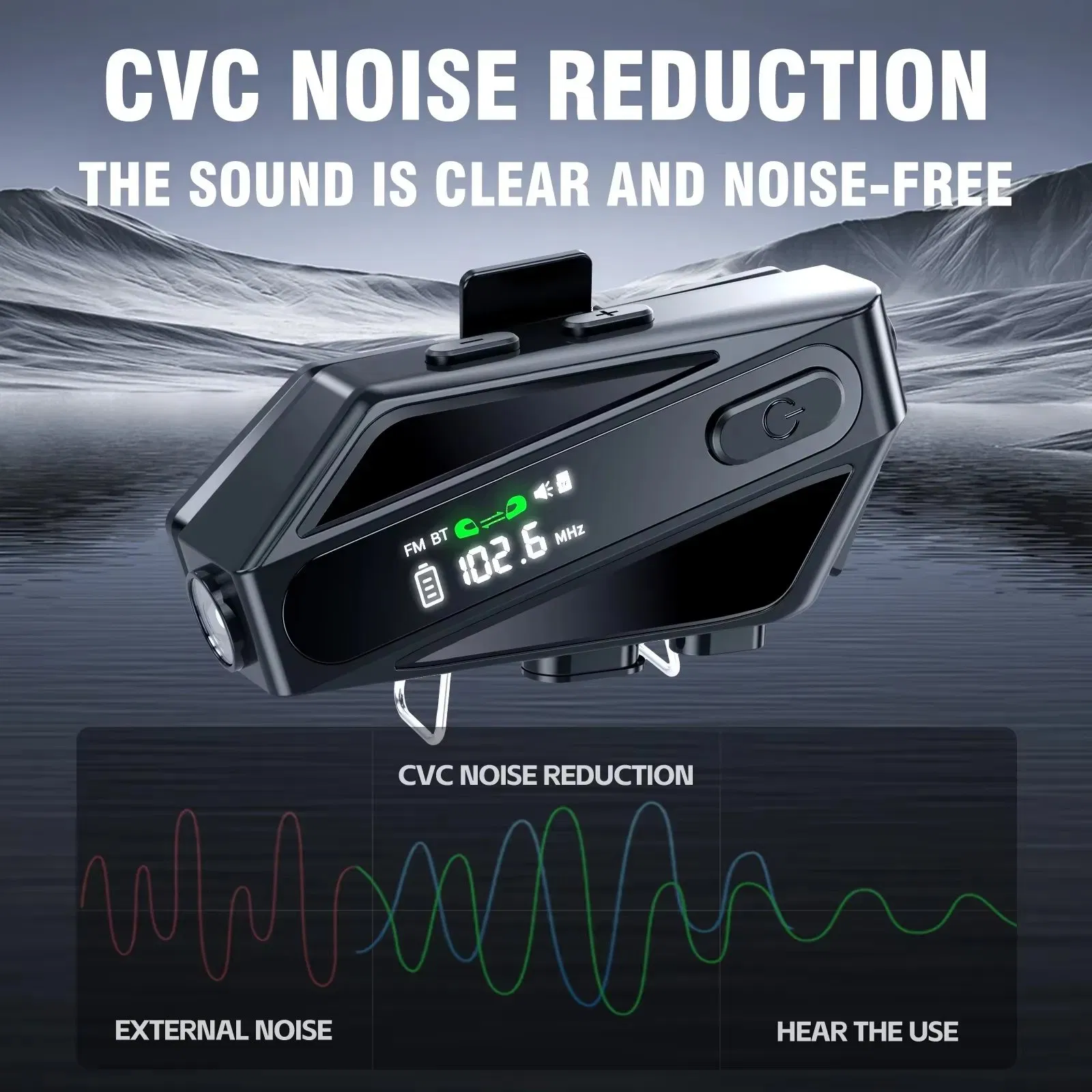 Мотошлем C6 с Bluetooth, экраном и шумоподавлением