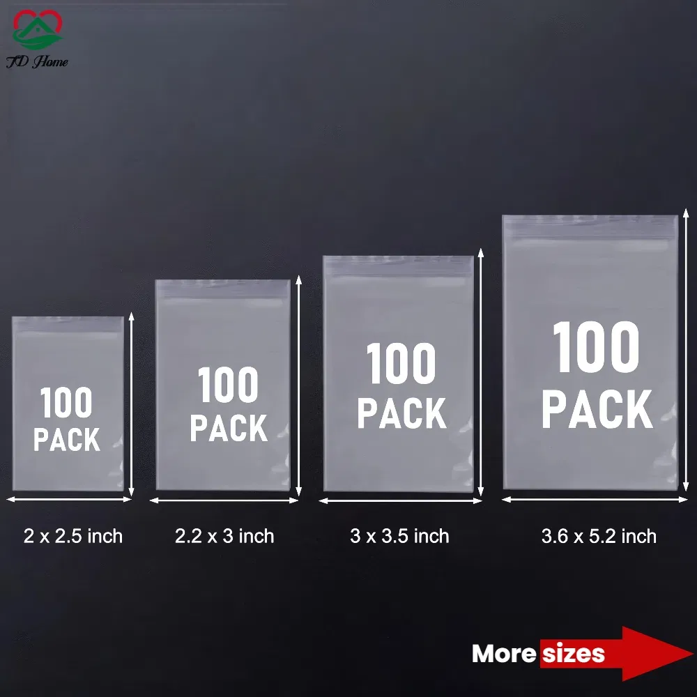 Wholesale Custom Clear Transparent Food Resealable Zipper Packaging Zip Lock Bags