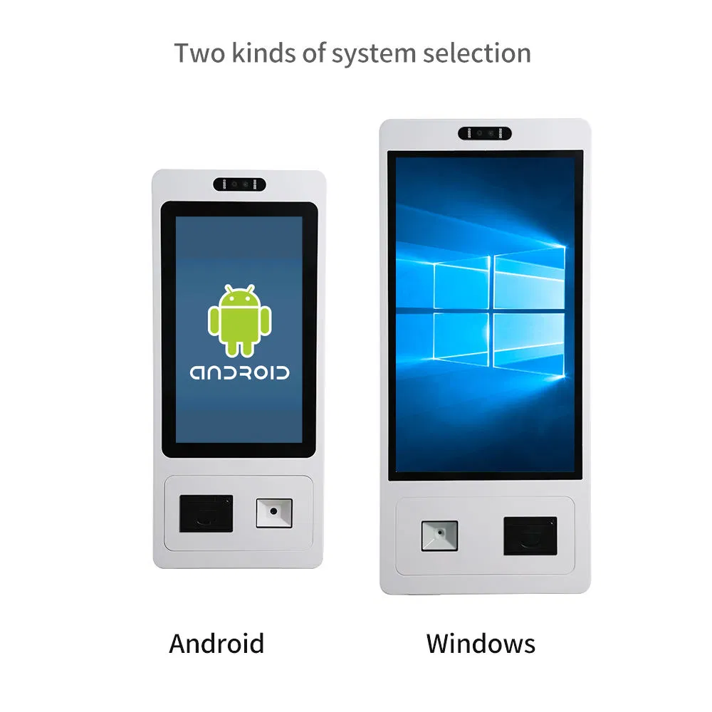 Efficient 21 Inch Order Kiosk with Integrated Label Printer