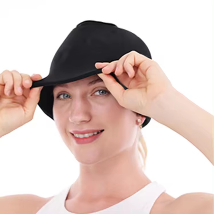 Headache Migraine Relief Hat Hot Cold Therapy Migraine Relief Ice Head Wrap for Puffy Eyes Tension and Sinus Relief