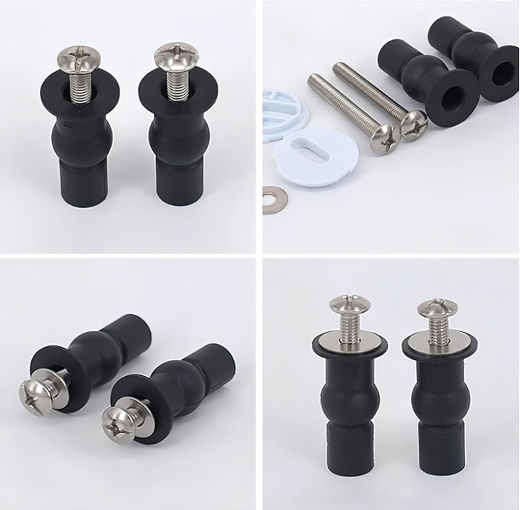 Toilet Seat Lid Top Fixing Rubber Top Nut for Top Mounting Toilet Seat Hinges