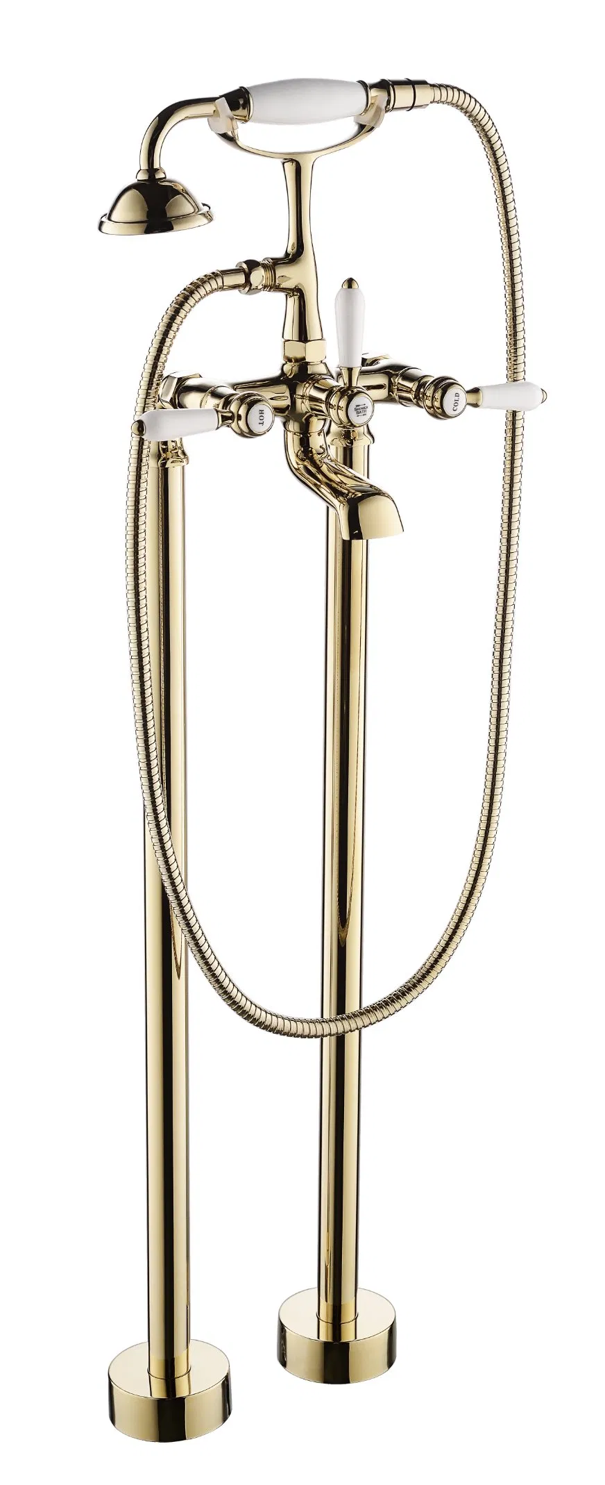 Modern Wall Mounted Concealed Gold Thermostatic Shower System Set for Bathroom