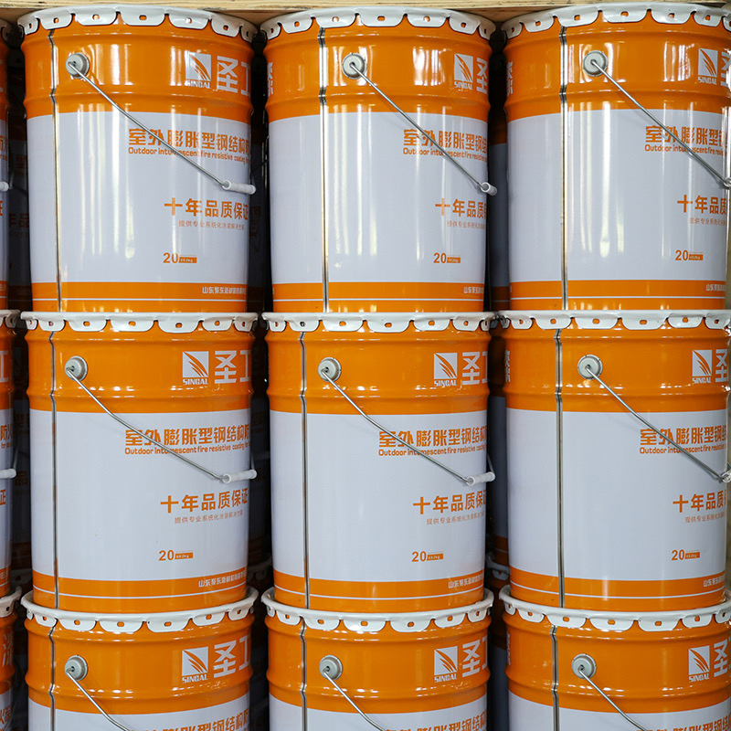 Outdoor Intumescent Thin Water-Based Fire-Resistive Good Decorative Effect Coating for Steel Structures