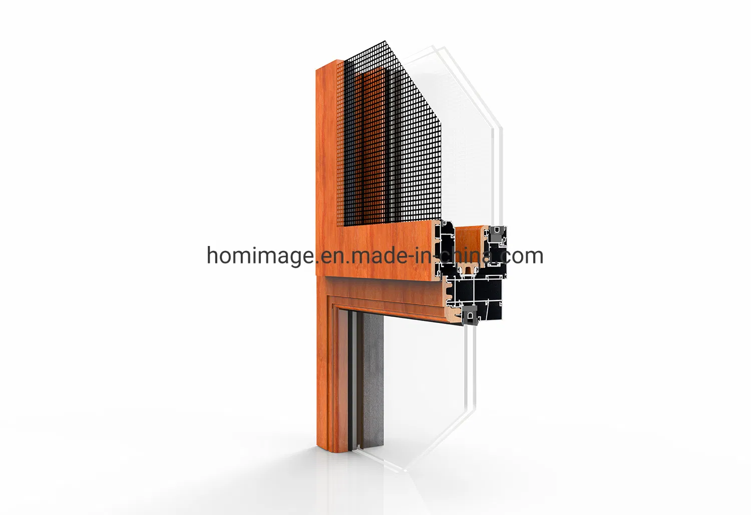 Eco Aluminium Clad Wooden Hinged Windows with Steel Fly Screen