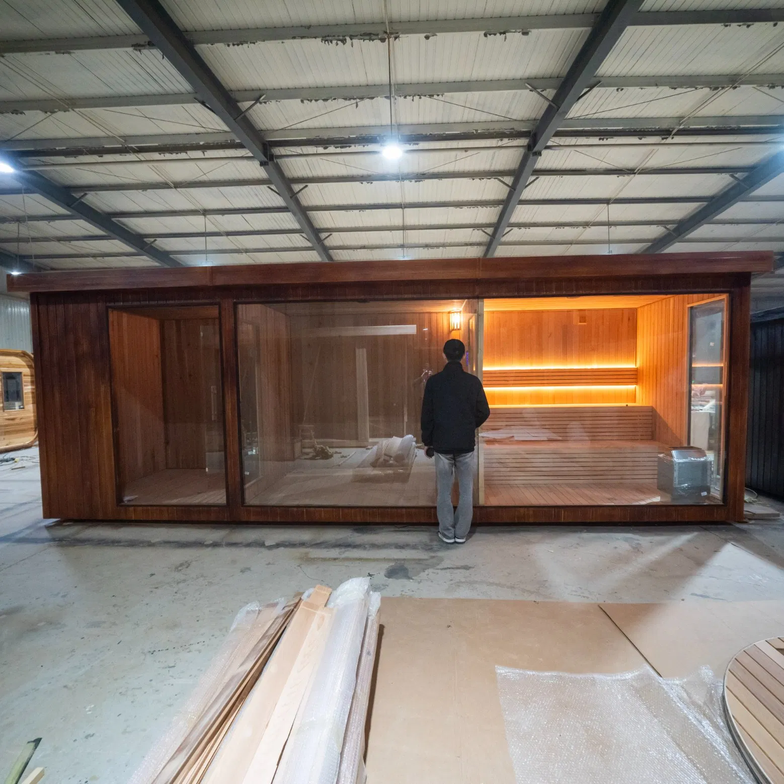 Инфракрасная сауна для улицы с панелью управления