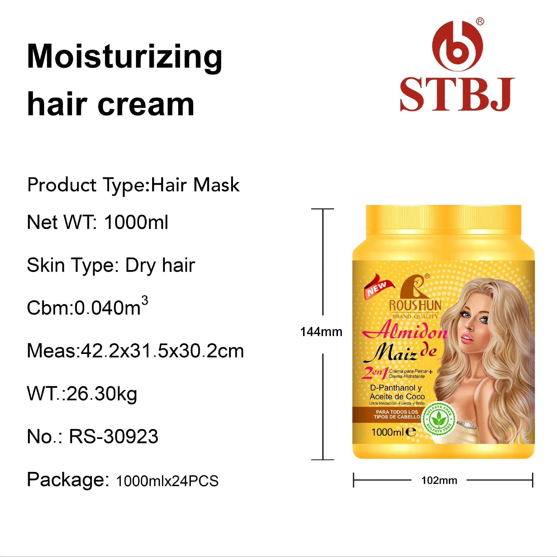 Roushun Hair Cream: Zero Frizz, No Split Ends, Instant Softness