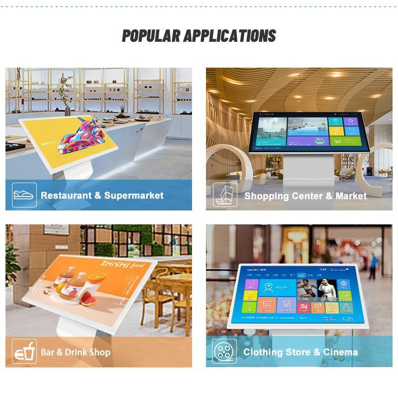 4K UHD 49 55 65 Inch Ultra-Thin Horizontal LCD Totem Vertical Advertising Display Interactive Touch Screen TV Digital Signage 42 Inch Kiosk Price