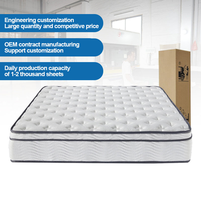 120*200*24cm Latex Foam Pocket Spring Hotel Bed Mattress in a Box Vacuum Packed