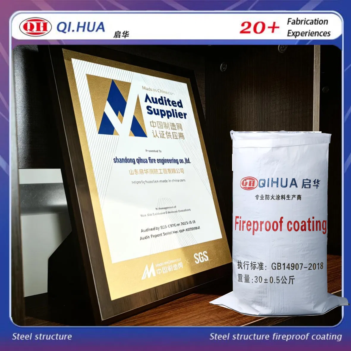 Effective Non-Intumescent Fireproof Resistant Coating for Steel Beams and Frameworks