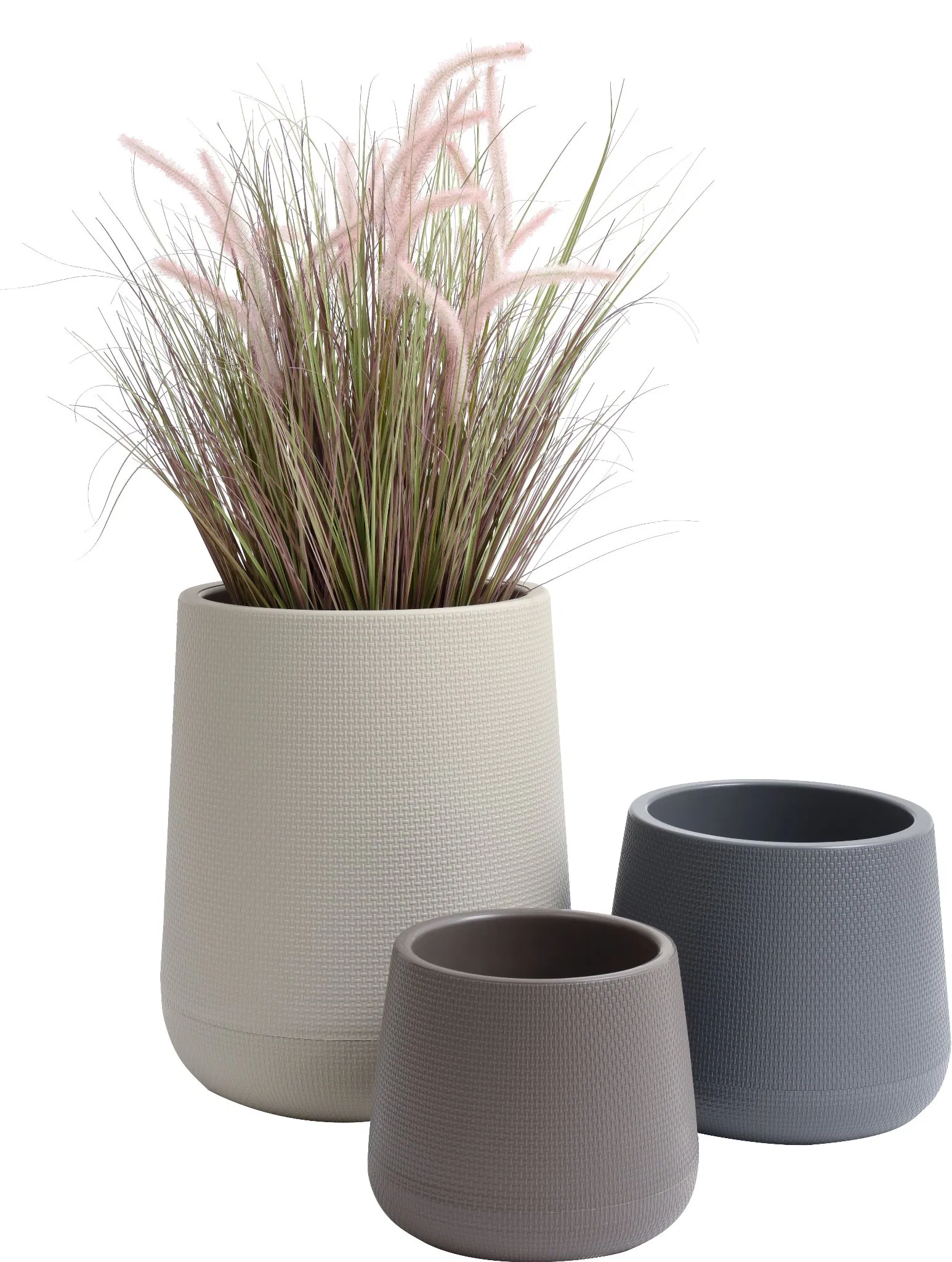 Rattan Decoration Plastic Flower Pot (KD9975-KD9977)