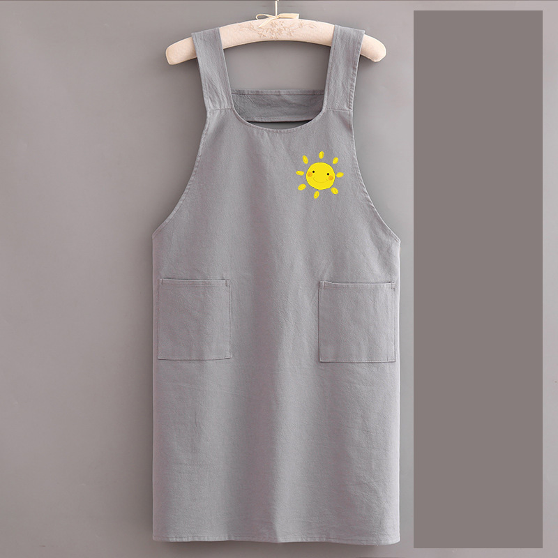 Custom Logo Canvas Chef Cotton Unisex Uniform Cooking Kitchen Salon Barber Aprons Commercial Cafe Restaurant Work Waitress Apron