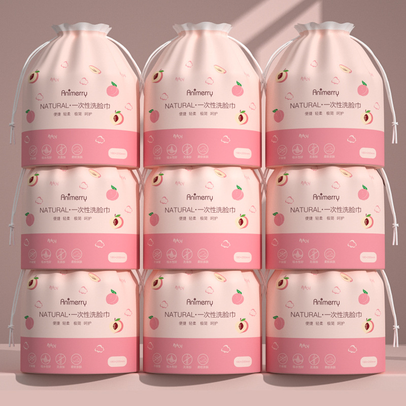 Soft Cleanser Roll Type Facial Scrub Beauty Makeup Remover Dry and Wet Dual-Use Disposable Towel Cotton
