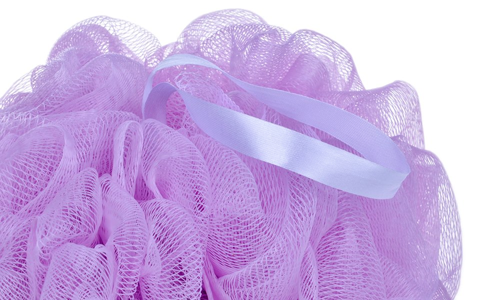 Soft Body Exfoliating Scrubber Mesh Net Ball Cleaning Bath Shower Sponge
