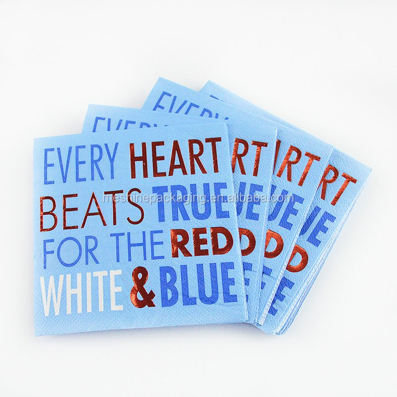 Natural Wood Pulp Paper Tissue Soft and Eco-Friendly Food Grade Napkins in Bars