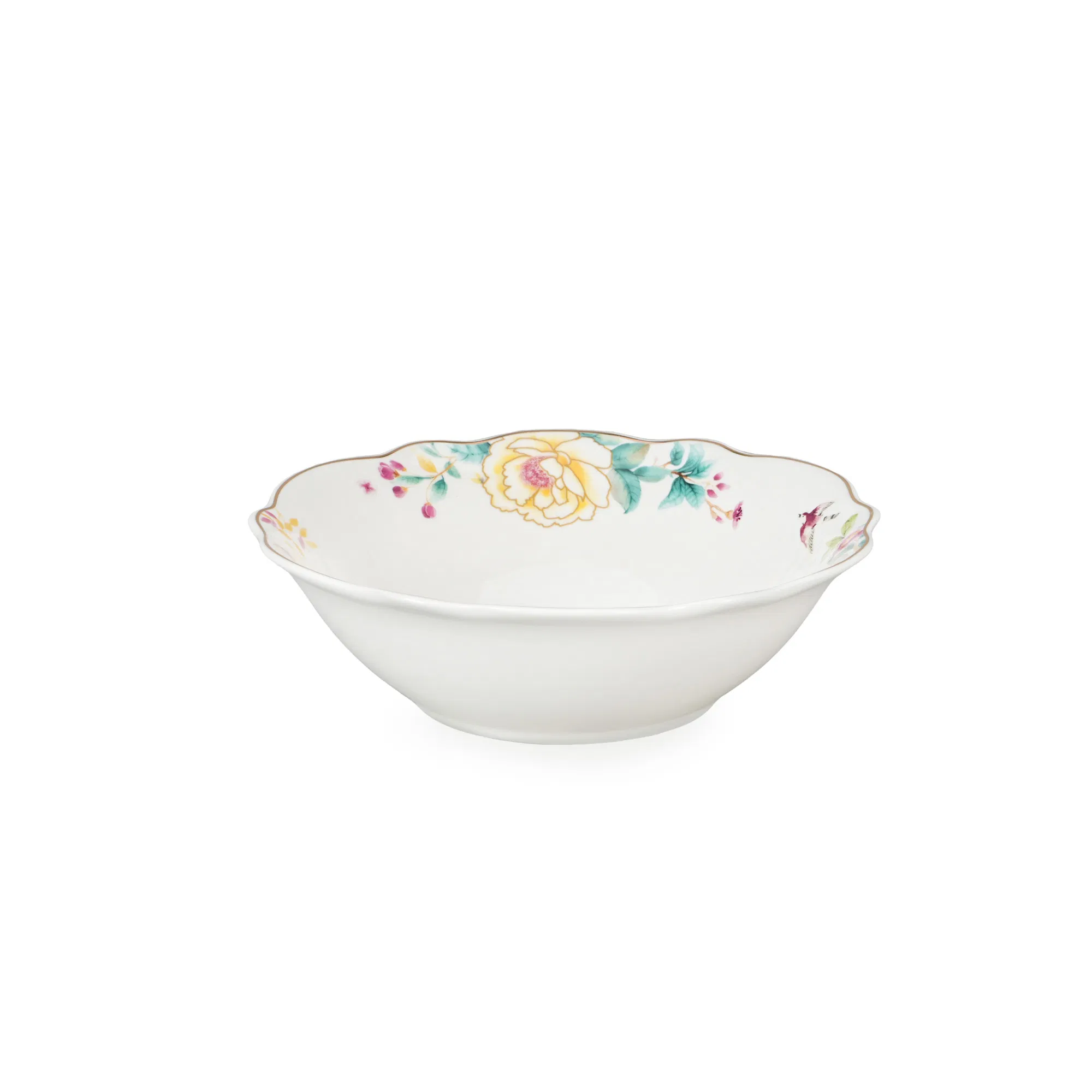 Elegant Floral Shaped Ceramic Soup Bowl for Stylish Dining