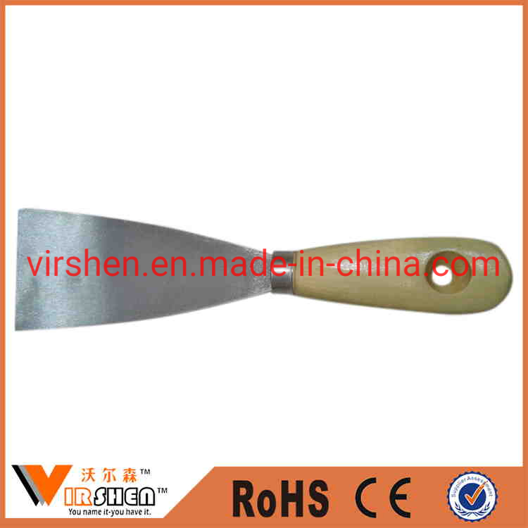 Carbon Steel Putty Knife/Plastering Trowel with Wooden Handle