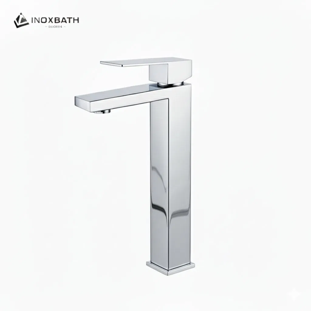 Cupc Tall Basin Faucet in 304 Stainless Steel Mirror Finish Watermark Water Tap