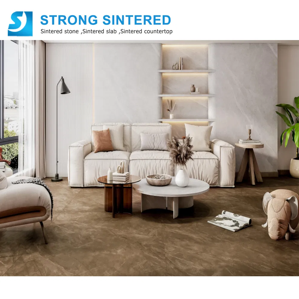 Customizable Wear-Resistant Marble Vein Grey Material Countertops/Vanity/Office Table Porcelain Slab