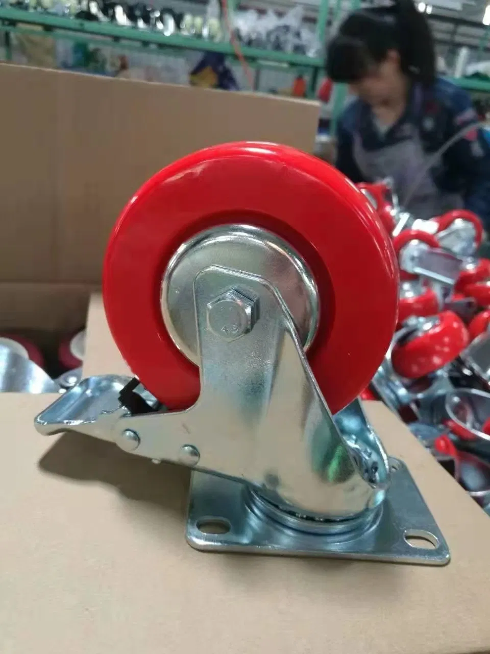 2 Inch Swivel Stem Rubber Trolly Nylon Industrial Rollerblade Office Chair Medical Furniture Heavy Duty Caster Wheel