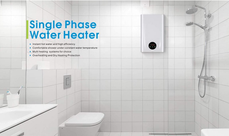 Single Phase Electric Instant Hot Water Heater for Shower Bathroom Kitchen