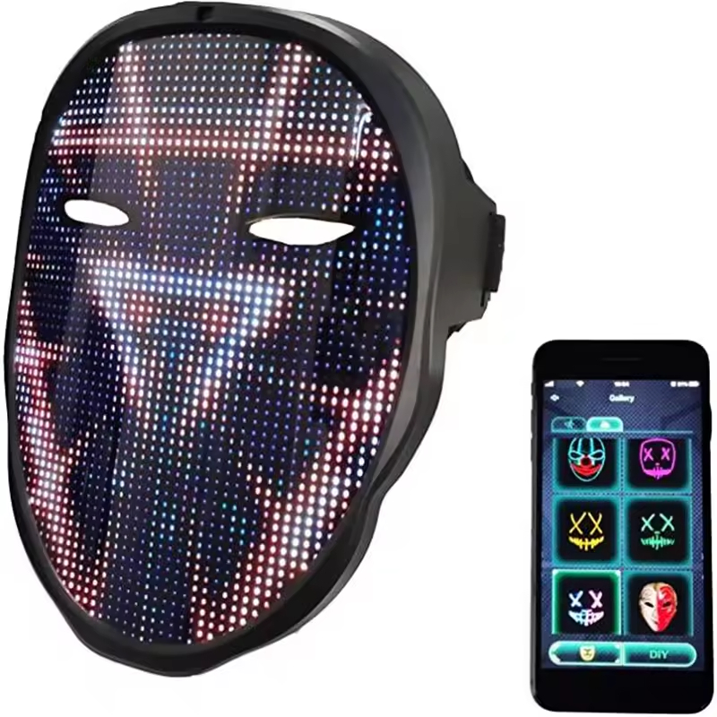 Manufacturer Automatic Induction Switch Rechargeable Halloween Party LED Mask