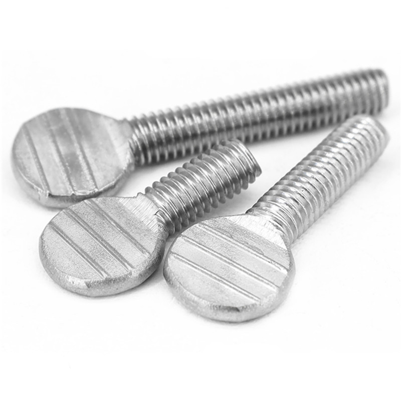 M2 M3 M4 M5 M6 M8 304 Stainless Steel Carbon Steel Galvanized Metal Thumb Screws to Play Flat Screw Racket Bolts Handle Screw