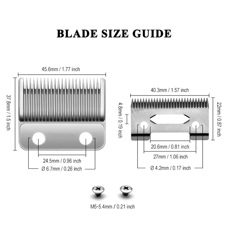 Reusable Durable Compatible Stationary/Moving Hair Clipper Blade for Hair Trimmer/Clipper Assembly Accessories