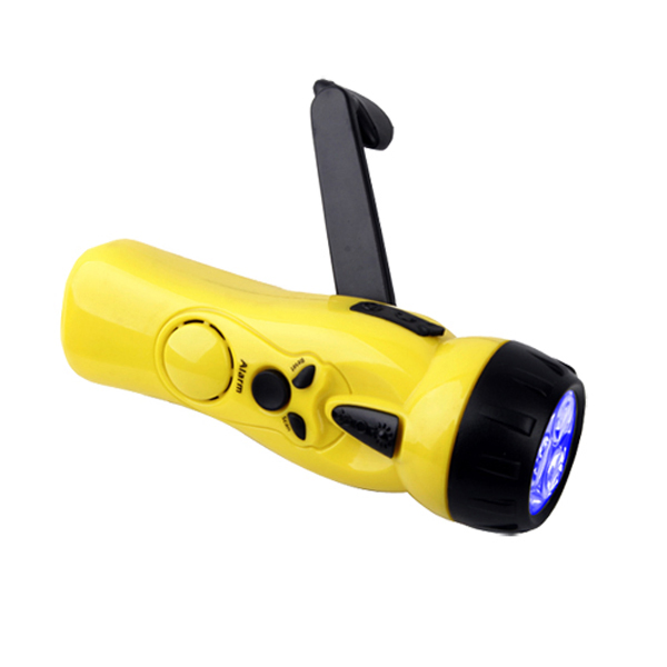 Hand Crank Radio Smart Phone Charger with Siren USB Flashlight Self Powered Emergency Radio for Camping
