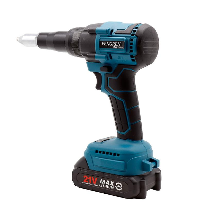 20V Brushless Portable Cordless Electric Blind Rivet Nut Gun Riveting Machine Rivets with Lithium Battery