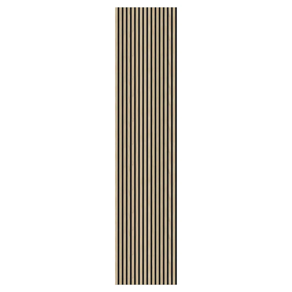 Modern Black Wood 3D Slat Wall Panels Removable Acoustic Sound Panel Tiles