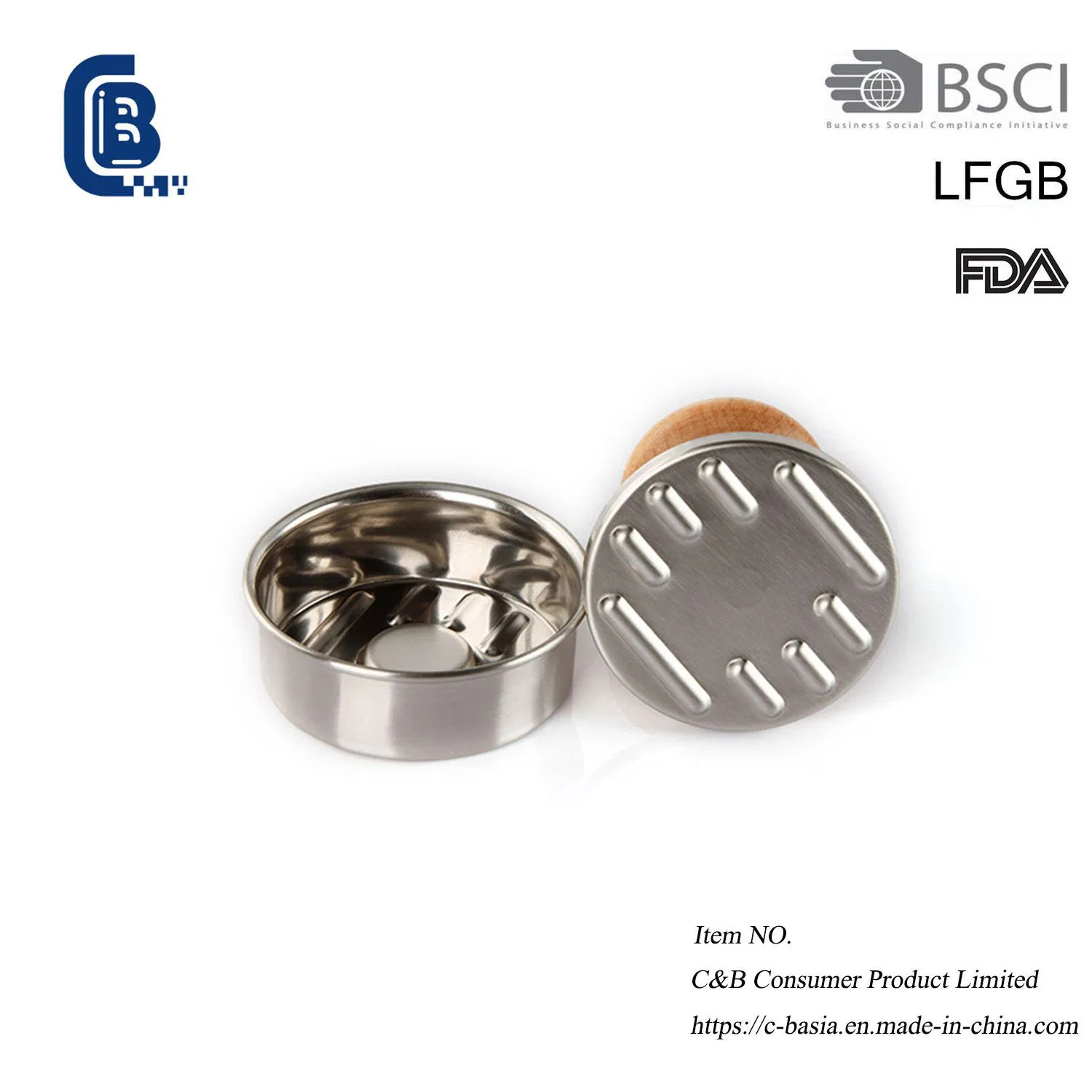 Compact Non-Slip Mini Stainless Steel Steak & Burger Patty Press