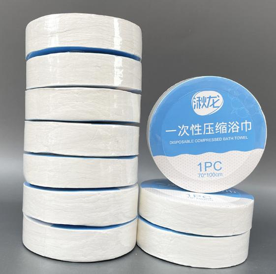 Personalized Round Package Cotton One Time Use Cheap Magic Compressed Disposable Face Towel Tablet
