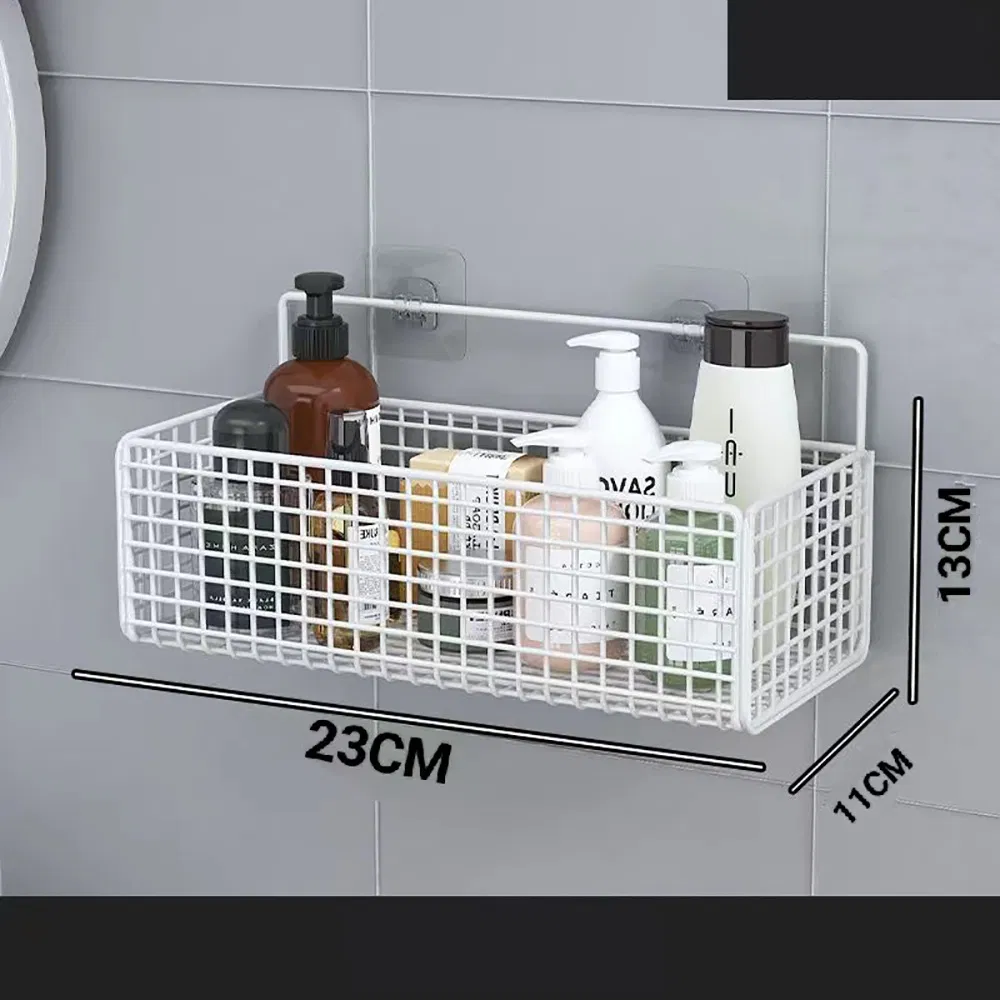 Decorative Wire Basket Black Metal Wall Storage Fruit Vegetable Snacks Organizer Mi24306