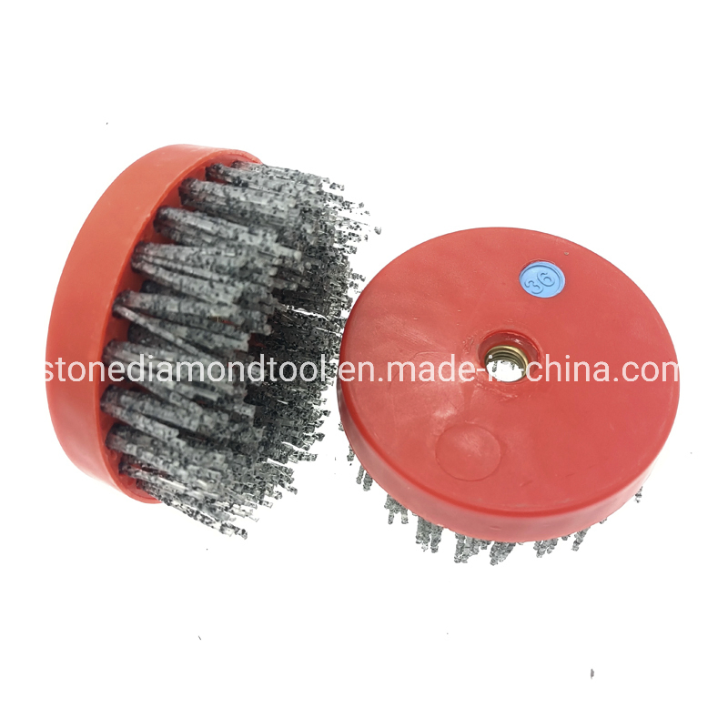 100mm 4" Stone Granite Cleaning M14 Silicon-Carbide Antique Abrasive Brushes