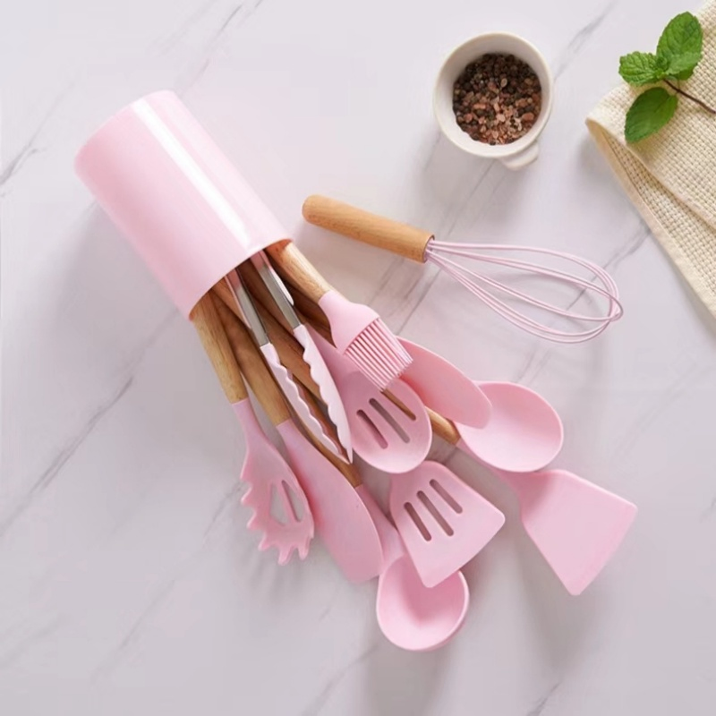 Premium Silicone Kitchen Utensils Set for Effortless Cooking Label